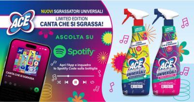 ACE e Spotify insieme per dare ritmo alle faccende domestiche con una nuova limited edition dedicata alla musica