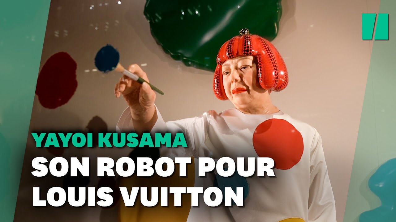 Lo show del robot pittore nelle vetrine di Louis Vuitton conquista